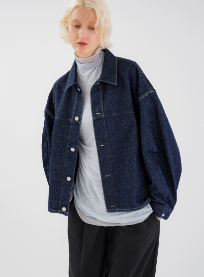 オーバースリーブクロスデニムジャケット